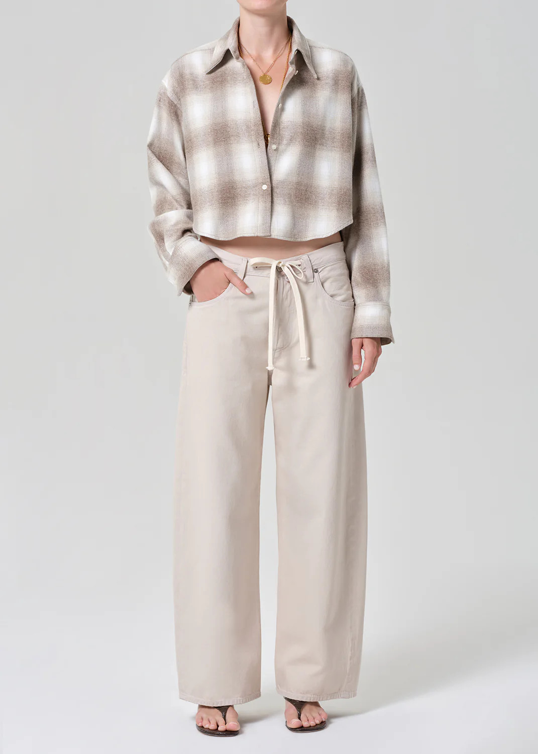 Brynn Drawstring Trouser in Peyote | Citizens of Humanity
