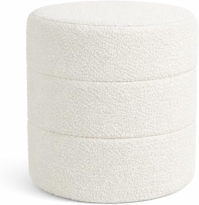 HomePop Upholstered Round Ottoman (No Lid, Seat Only) | HomePop Home Décor | Round Pouf Foot Res... | Amazon (US)