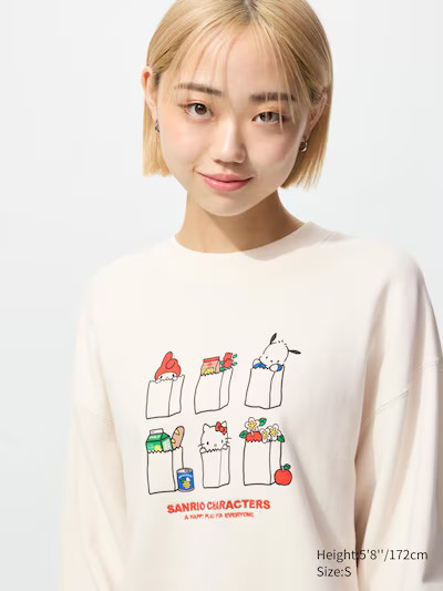 Sanrio characters SweatshirtColor: 01 OFF WHITESize: WOMEN SXXSXSSMLXLXXLCheck my sizeGet help wi... | UNIQLO (US)