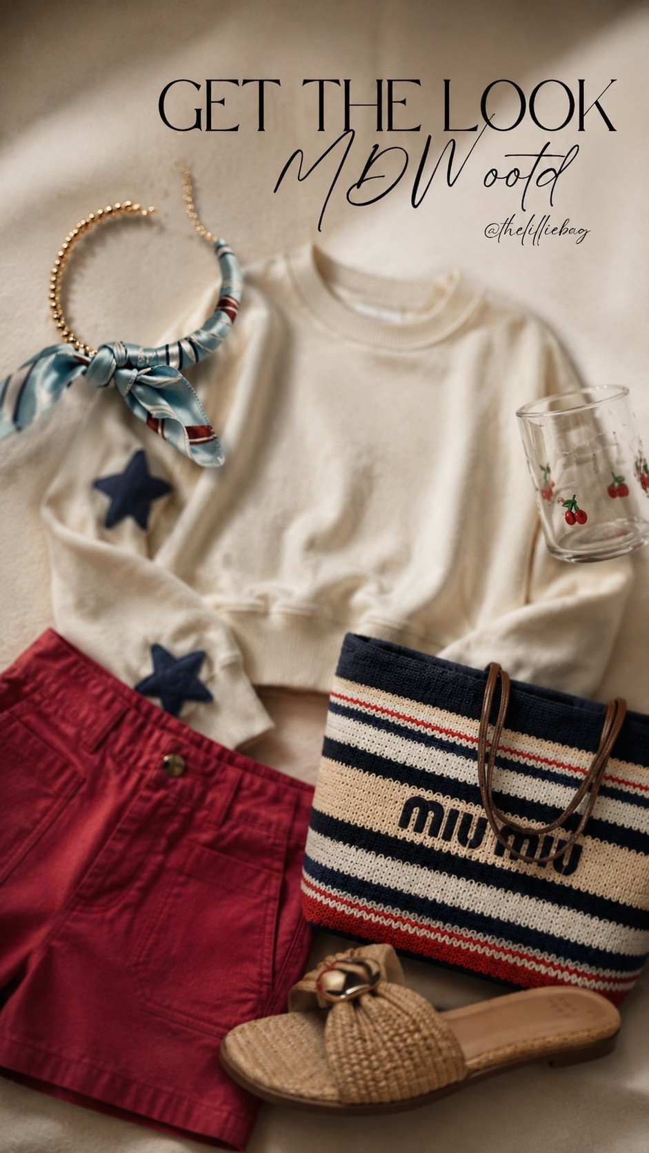 Memorial Day weekend mood 🇺🇸❤️🤍💙 

Coastal-inspired layers, cherry details, raffia textures, and the cutest pops of red for a chic summer look that works now and straight into the 4th of July ✨ 

Linking all the pieces because this whole vibe feels so effortless and elevated.

Memorial Day weekend outfit, 4th of July outfit, patriotic style, summer outfit inspo, coastal chic, vacation outfit, beach style, raffia sandals, red shorts outfit, summer accessories, casual chic outfit, resort wear, Americana style.

#LTKootd #LTKSeasonal