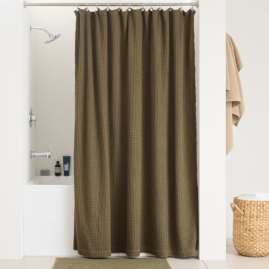 Plush Waffle Shower Curtain | West Elm (US)