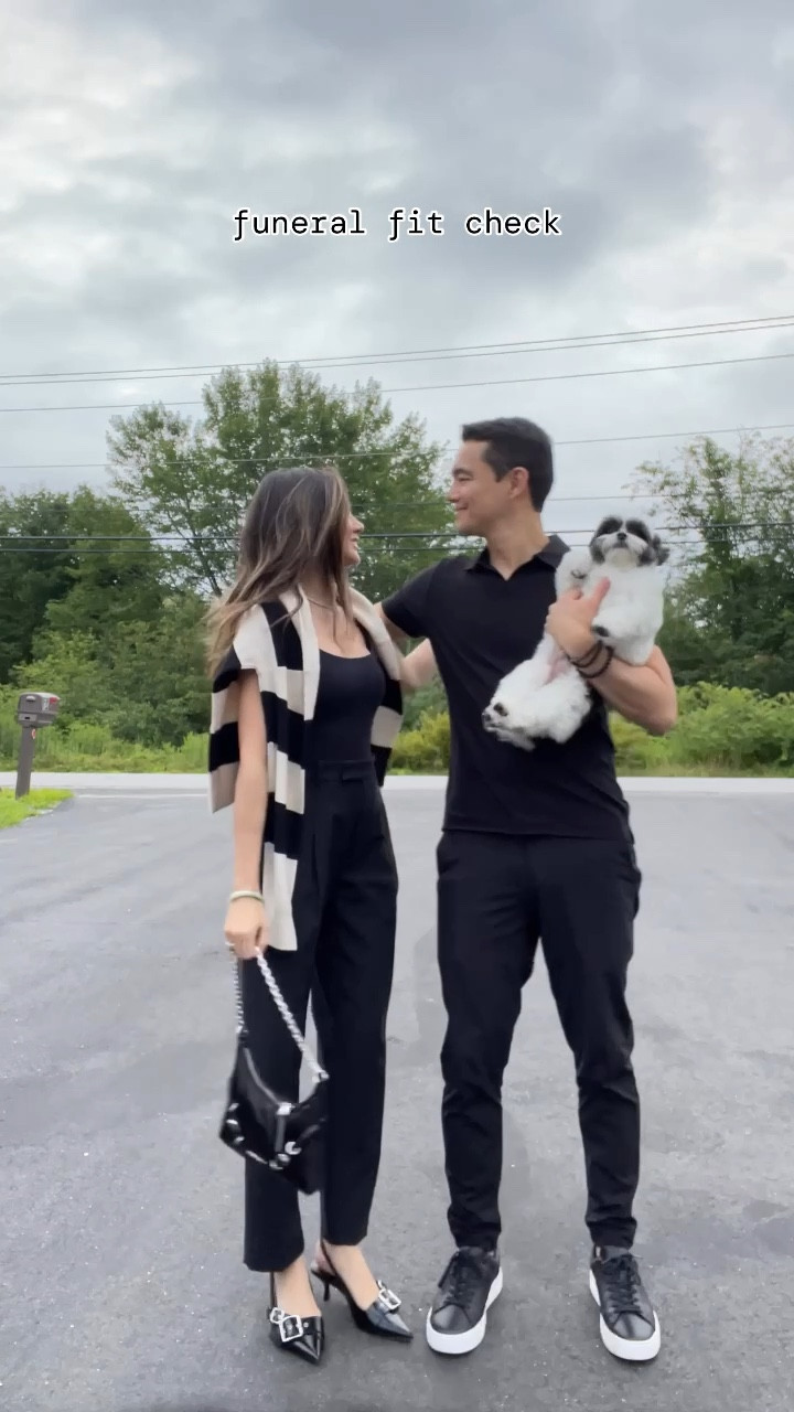 Elegance in remembrance 🌹 Dressing to honor a life well-lived. Funeral outfit check 🖤 All black is always chic for all the occasions. Love this bodysuit and trouser combo that can also be worn for work. The hubby loves this polo and jogger brand. His shoes are on sale from the NSALE—a little more elevated than regular sneakers that’ll look great with suits. 

Funeral outfit, all black outfit, work outfit, summer outfit, fall outfit, sweater, bodysuit, trousers, kitten heels, black heels, NSale, men’s polo shirt, men’s joggers, men’s sneakers, men’s outfit, men’s style, men’s fashion, Nordstrom, Nordstrom Anniversary Sale, sale, Boss, Abercrombie, Splendid, Steve Madden, The Stylizt 

#LTKFindsUnder100 #LTKxNSale #LTKMens