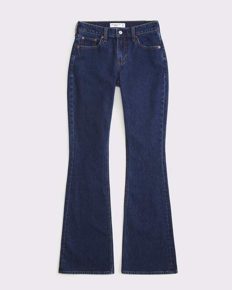 Women's Curve Love Mid Rise Bootcut Jean | Women's Bottoms | Abercrombie.com | Abercrombie & Fitch (UK)