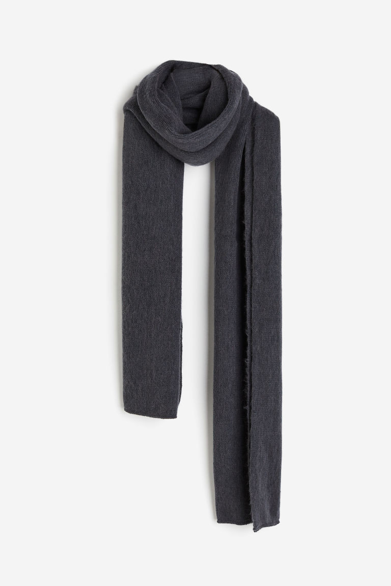 H & M - Fine-knit Scarf - Gray | H&M (US + CA)