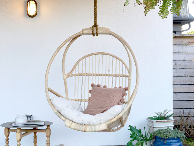 Sedona Moonrise Rattan Hanging Chair - Etsy | Etsy (US)