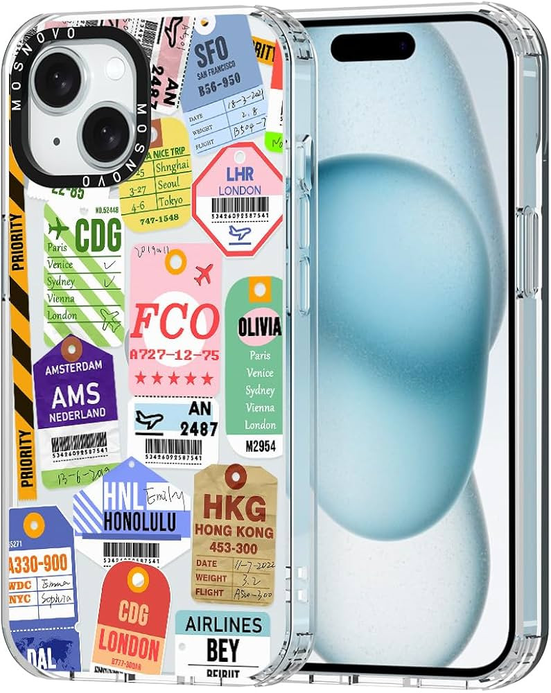 MOSNOVO Compatible with iPhone 15 Case, [Buffertech 6.6 ft Drop Impact] [Anti Peel Off Tech] Clea... | Amazon (US)