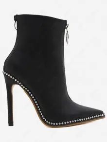 Rivets Pointed Toe Stiletto Heel Boots | ZAFUL (Global)