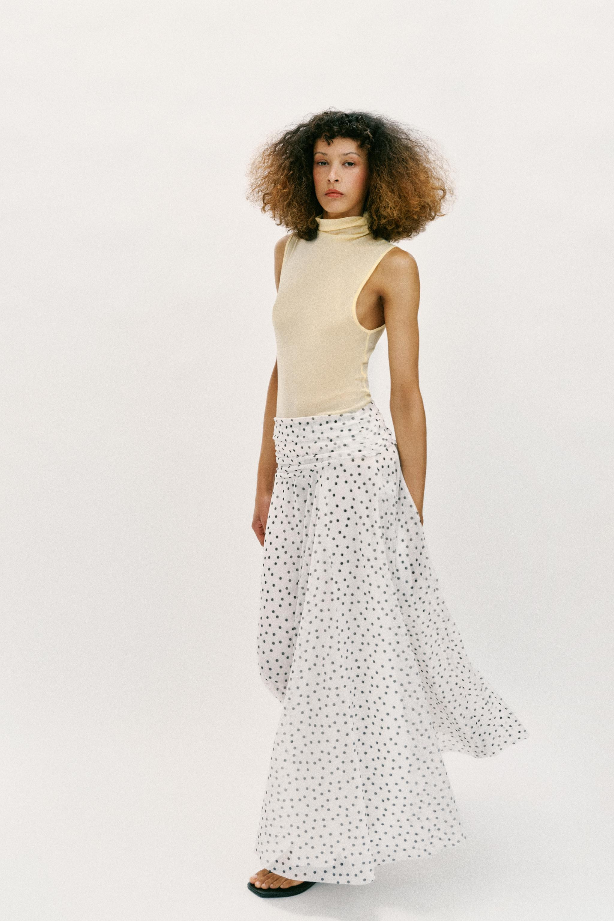 LONG POLKA DOT SKIRT | Zara US