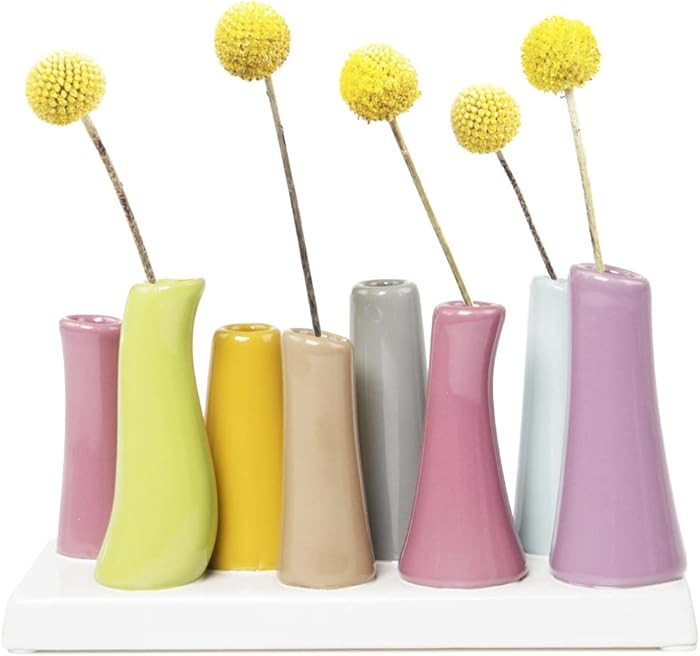 Chive - Pooley 2, Ceramic Flower Vase, 8-Tube Shape (Magenta Pink) | Amazon (US)