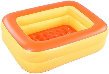 Inflatable Kiddie Pool, 45" x 35" X 14" Orange Kids Swimming Pool Summer Water Fun Bathtub with I... | Amazon (US)
