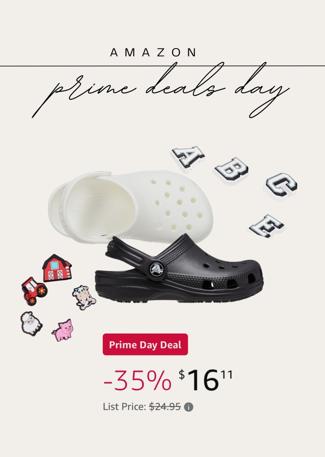 Amazon prime deals — toddler/kids crocs on sale $16!!

#crocs #amazonfinds #amazondeals #primesale #primedealday #crocscharm #toddlercrocs #kidscrocs #amazonmusthaves #dealoftheday 

#LTKSaleAlert #LTKKids #LTKShoeCrush