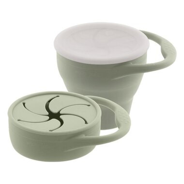 SET OF 2 FOLDABLE SNACK CUPS, SAGE | Indigo (CA)