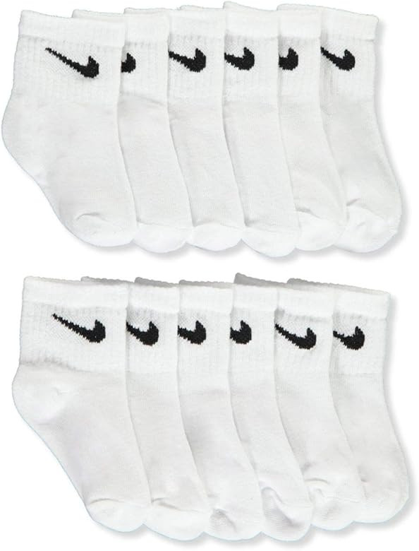 Nike Kids Logo Pack Socks (Infant/Toddler) White 12-24 Months (2-3 Infant) | Amazon (US)