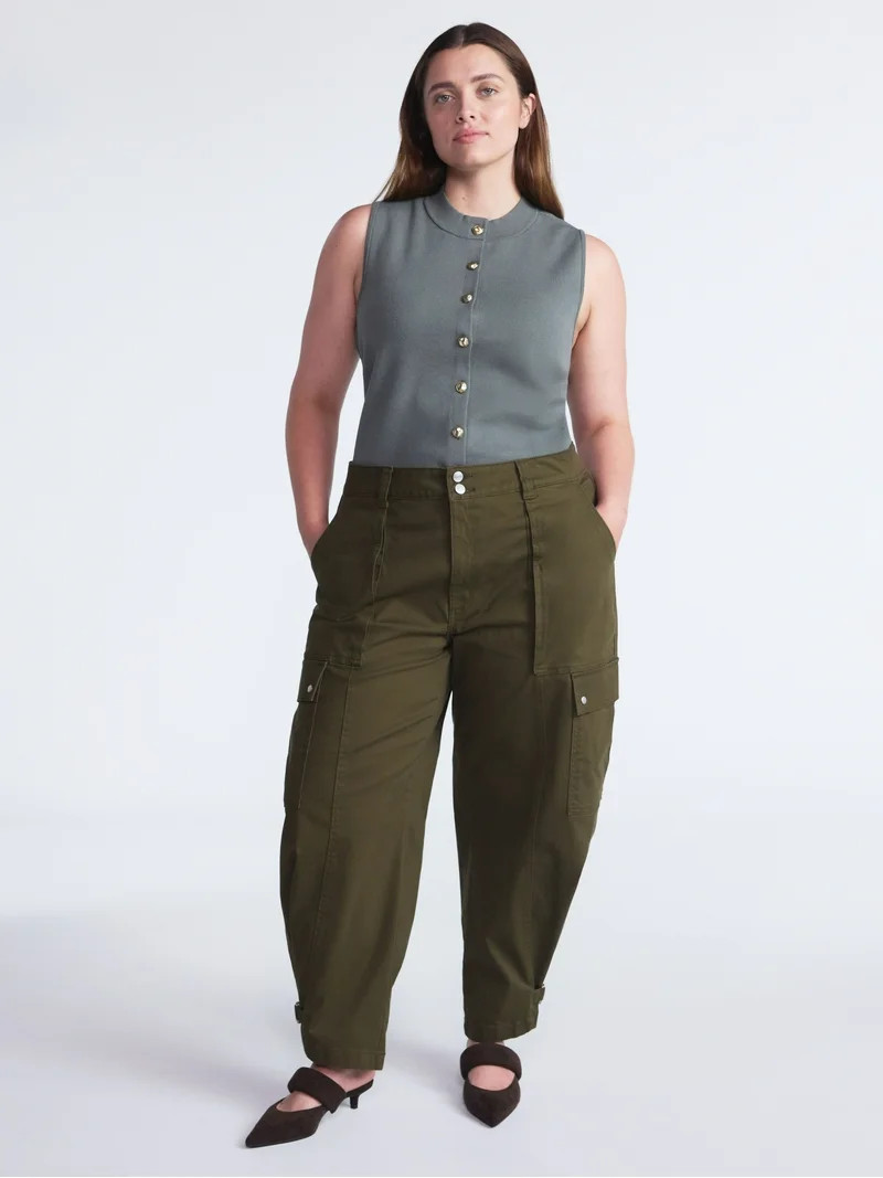 Scoop Women’s and Women’s Plus Utility Cargo Jeans, Sizes 0-26 - Walmart.com | Walmart (US)