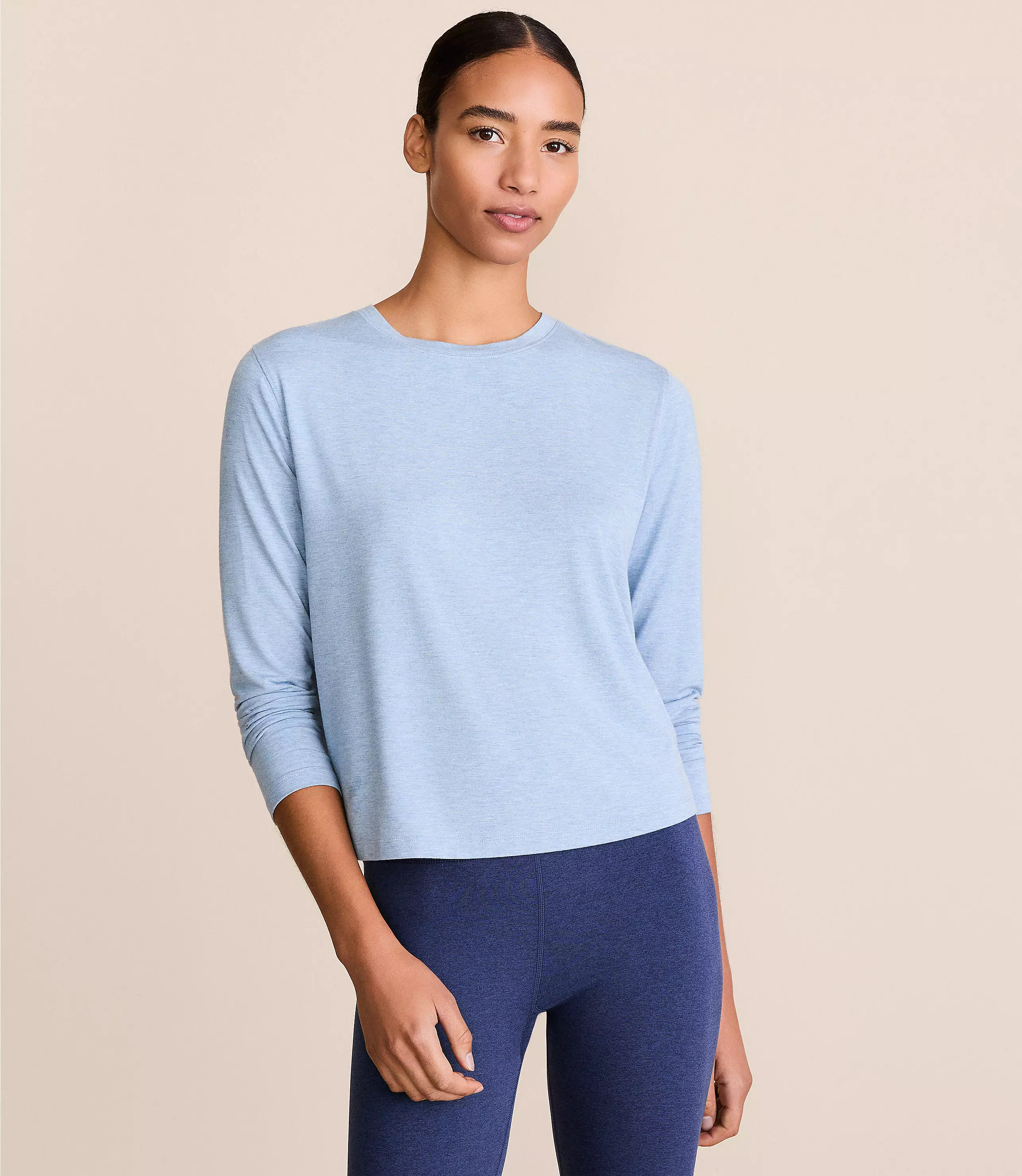 Lou & Grey Heathered Essential Modal Long Sleeve Tee | LOFT