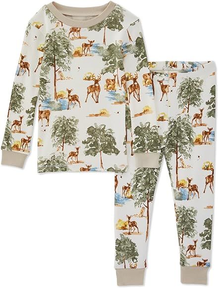 Burt's Bees Baby Baby Boys' Pajamas, Tee and Pant 2-Piece Pj Set, 100% Organic Cotton | Amazon (US)