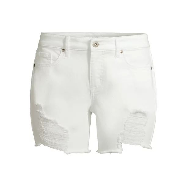 Sofia Jeans by Sofia Vergara Women’s Lila Mid-Rise Destructed Hem Shorts | Walmart (US)