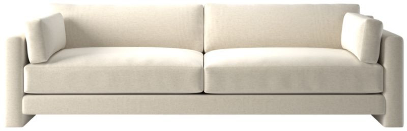 Marguerite 102" White Performance Fabric Sofa + Reviews | CB2 | CB2