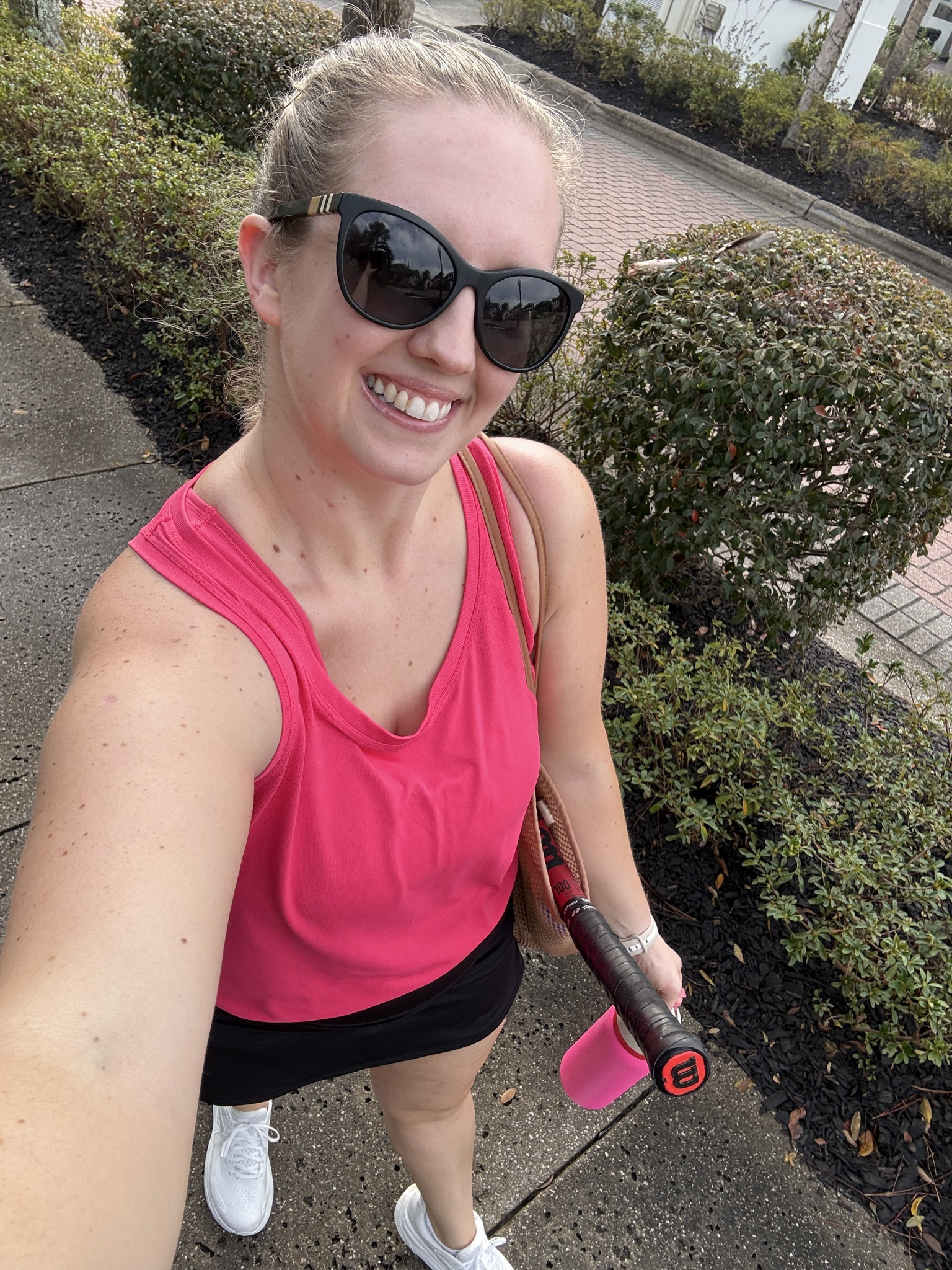 Perfect little tennis outfit for a girly tennis morning. Love the hot pink and black look!

#LTKSeasonal #LTKfitnessgoals #LTKOver40