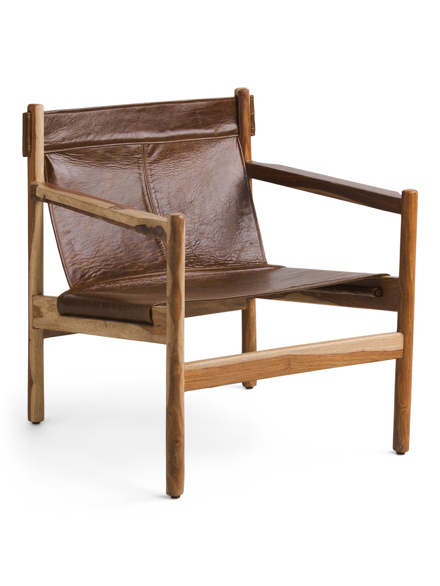 Genoa Full Grain Leather Sling Chair | TJ Maxx