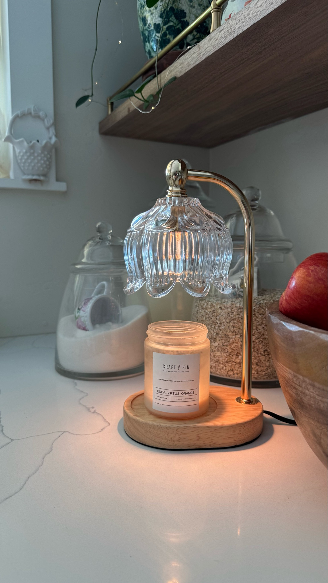 This glass and wood candler warmer is perfect addition to your home for a warm, inviting atmosphere. ✨ We love Craft and Kin candles that share a strong scent throughout your space.

candle warmer | fav candle | craft and kin candle | glass wood candle warmer | amazon finds | amazon home | amazon kitchen finds | amazon decor

#LTKFindsUnder50 #LTKHome