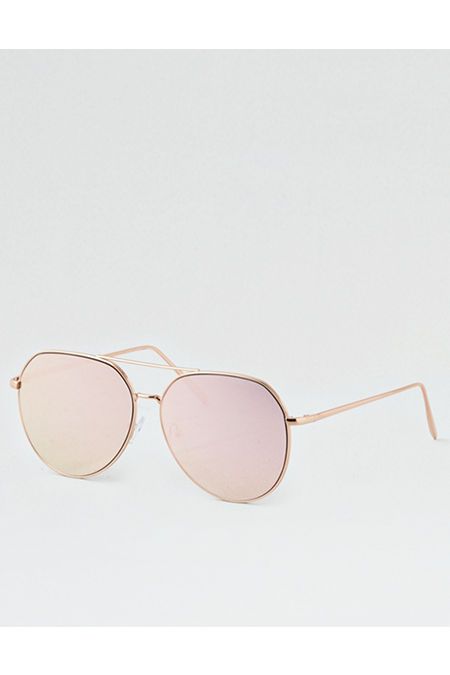 Rose Gold Aviator Sunglasses | American Eagle Outfitters (US & CA)
