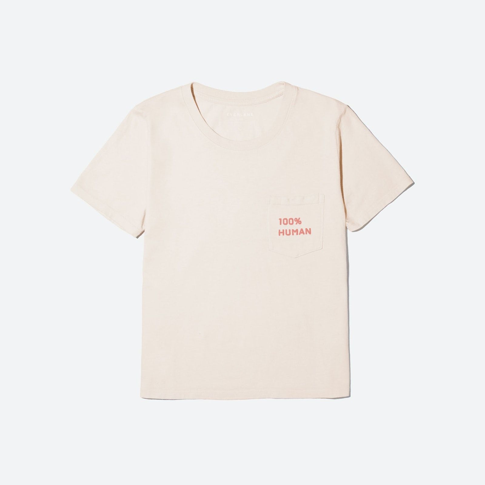 Women's 100% Human Cotton Box-Cut T-Shirt in Small Print by Everlane in Muted Pink / Pink, Size XXS | Everlane