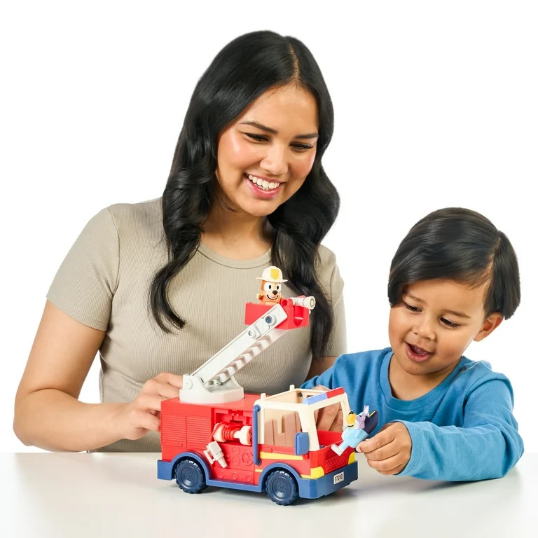 Bluey Fire Truck with Bluey  Exclusive Firefighter Bingo and Bob Bilby, Ages 3+ | Walmart (US)