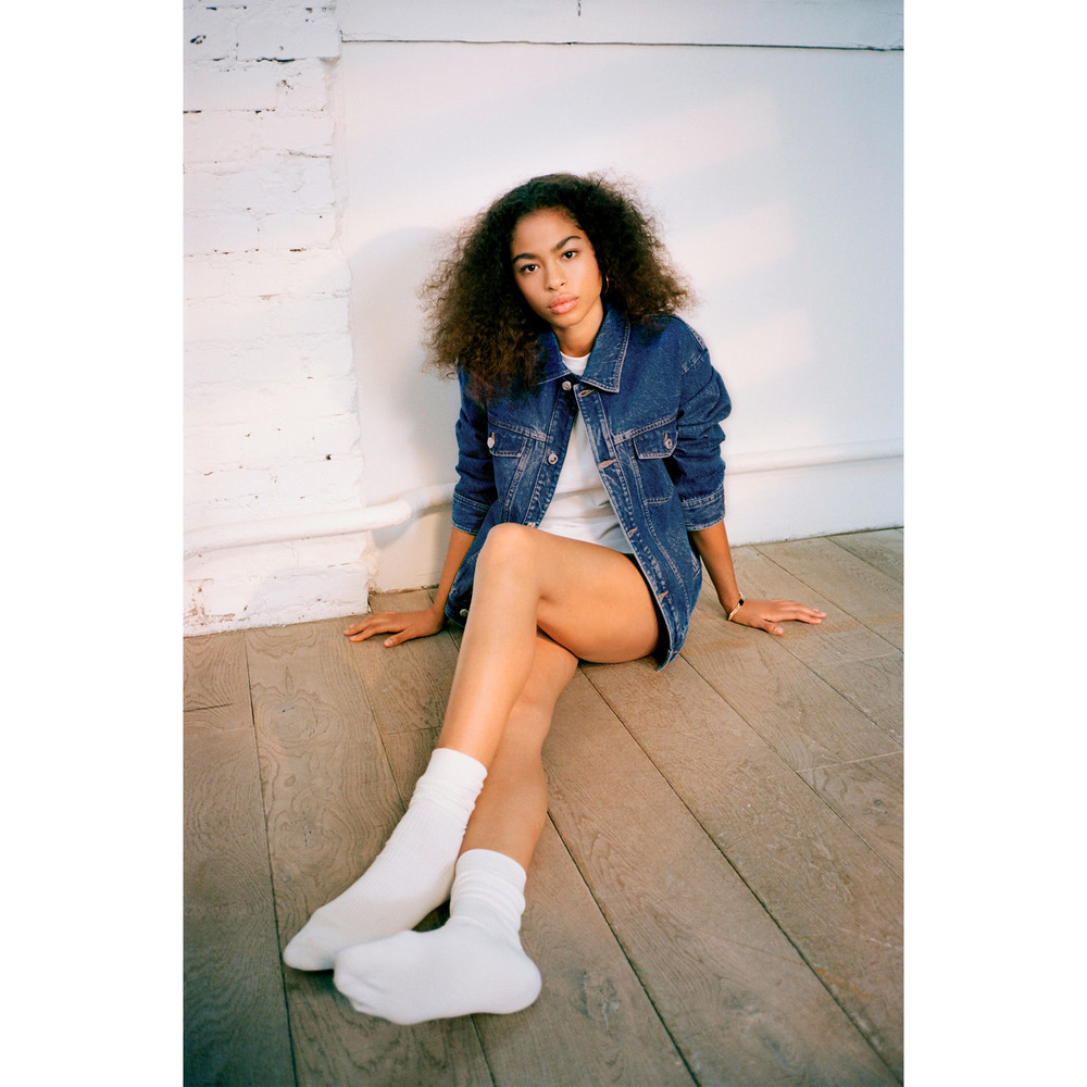 A.P.C. x goop Michelle Jacket in Bleu Fonce, Size FR 38 | goop