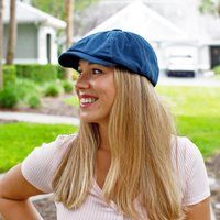 Summer Newsboy Cap Womens, Baker Boy Hat, Cotton Cap, British Retro Octagonal Caps, Blue Style Women | Etsy (US)
