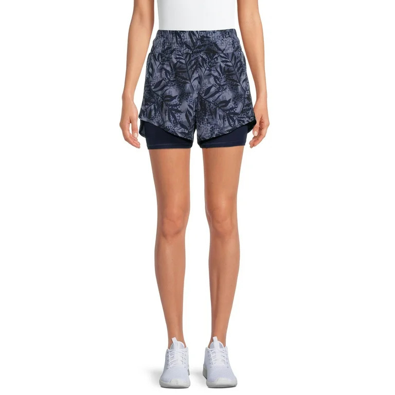 Avia Women's High Rise Running Shorts with Bike Liner - Walmart.com | Walmart (US)