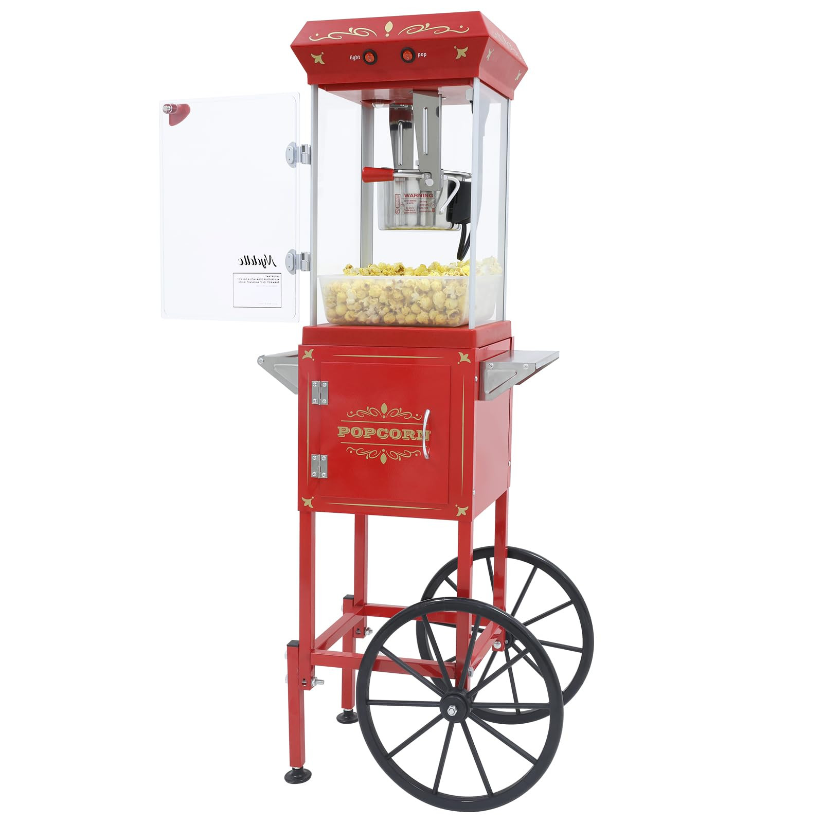 Popcorn Machine Maker With 8 Oz Kettle Makes Up to 32 Cups Popcorn Machine Cart Vintage-Style Pop... | Amazon (US)