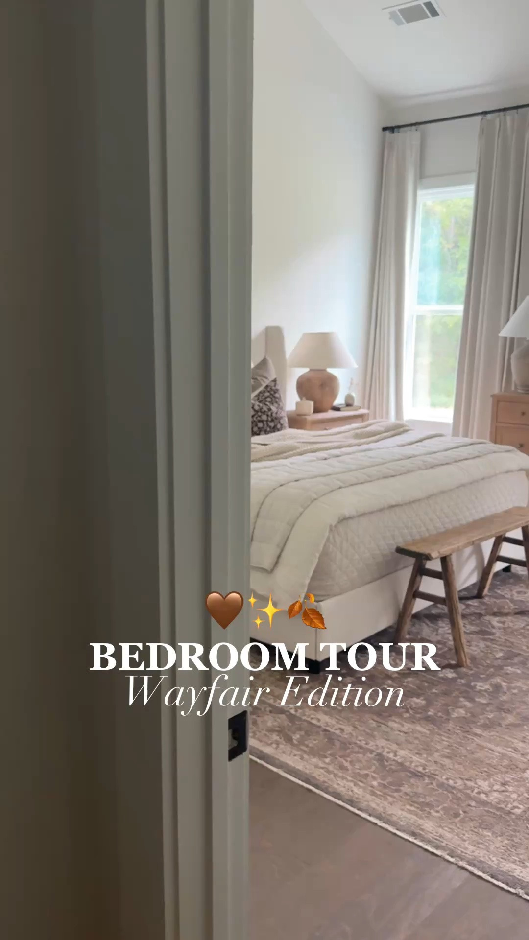 #ad My fall bedroom tour @Wayfair edition!🤎 Everything from my upholstered bed to my new electric fireplace makes this primary bedroom feel like a warm and inviting retreat! It’s my favorite room in our home!

#WayfairPartner #wayfair

#LTKHome #LTKSaleAlert #LTKSeasonal