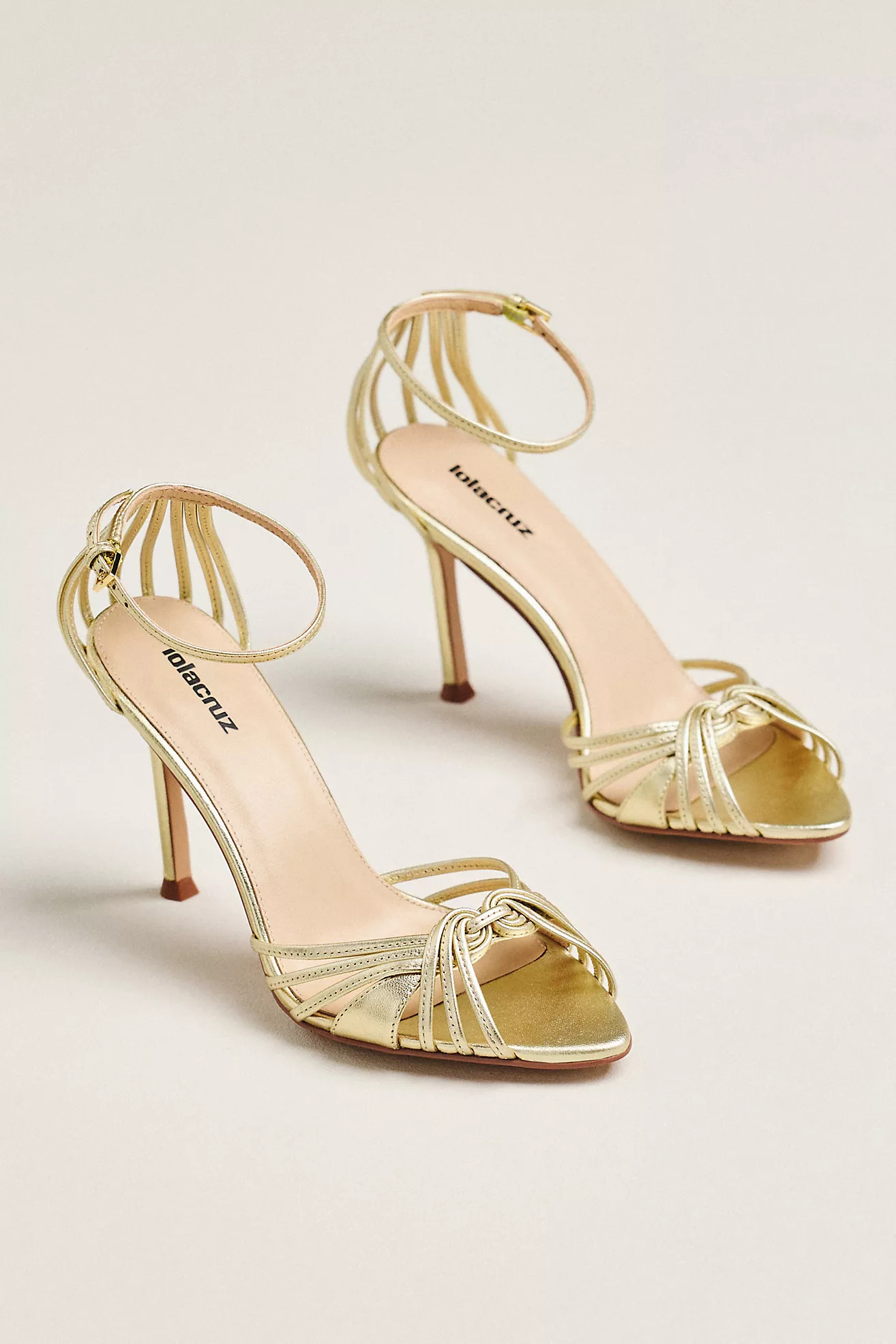 Lola Cruz Strappy Pointed-Toe Heels | Anthropologie (US)