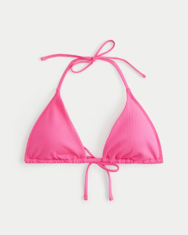 Ribbed Multi-Way Triangle Bikini Top | Hollister (US)