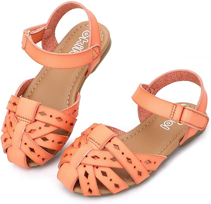 OKILOL Toddler Girl Sandals Summer Strappy Sandals Princess Dress Shoes (Toddler/Little Kid) | Amazon (US)
