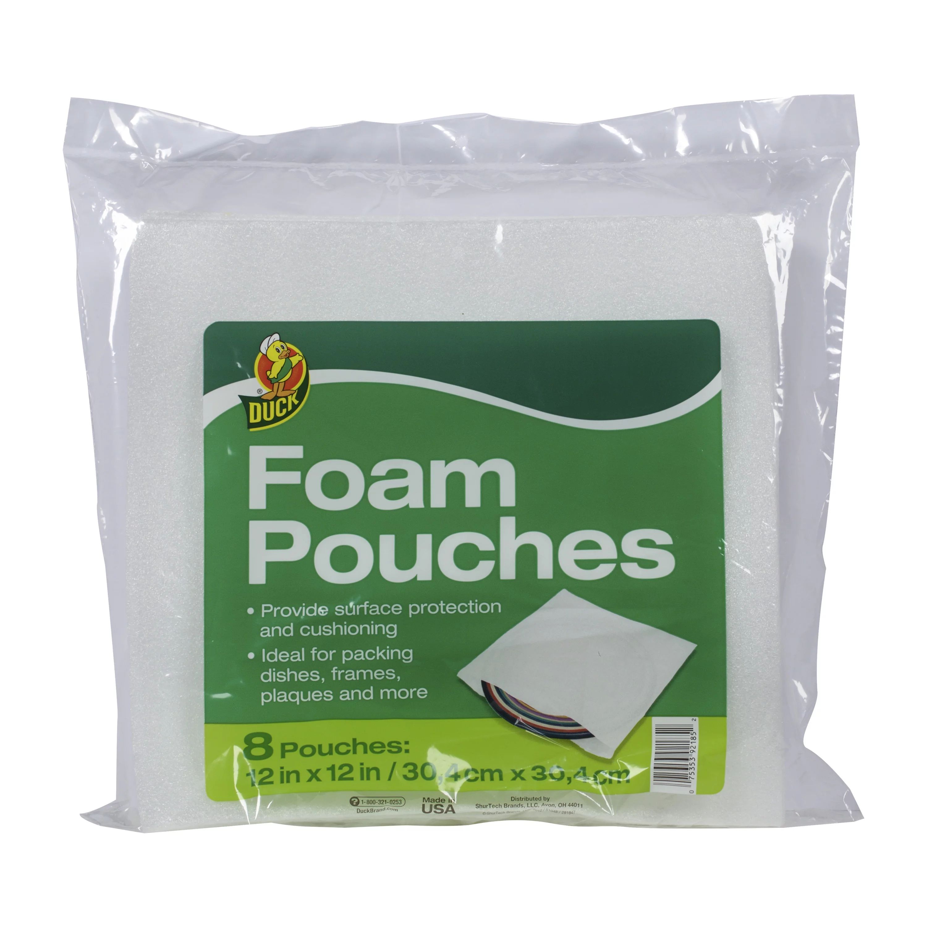 Duck Brand 12 in. x 12 in. White Foam Pouches, 8-pack - Walmart.com | Walmart (US)