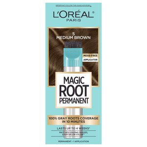 L'Oreal Paris Magic Root Rescue 10 Minute Root Hair Coloring Kit, 5 Medium Brown


3.8
(917 reviews)
Share







$
8.59
$8.59/ea.
Prices may vary from online to in store

$6.00 OFF•L'ORÉAL PARIS™$6.00 OFF L'ORÉAL PARIS™
ANY TWO (2) L'ORÉAL PARIS™ Superior Preference, Excellence, Feria, LeColor Gloss, Colorista or Any Magic Root products
Exp. 09/12/2026 MFR
More details $6.00 OFF

Sign in to save

Color:
5 Medium Brown

Color: 5 Medium Brown

How to get it


Pickup
Out of stock


Same-Day Delivery
Enter address


Shipping
Order within 23 hours, by Sep 16
Limited quantity, buy in store1500 W AIRLINE HWY

Check more stores
3 in stock | Aisle 6

ExtraBucks Rewards
$5 ExtraBucks Rewards for purchasing 2 L'Oreal Hair Color products
See eligible products
 | CVS Health