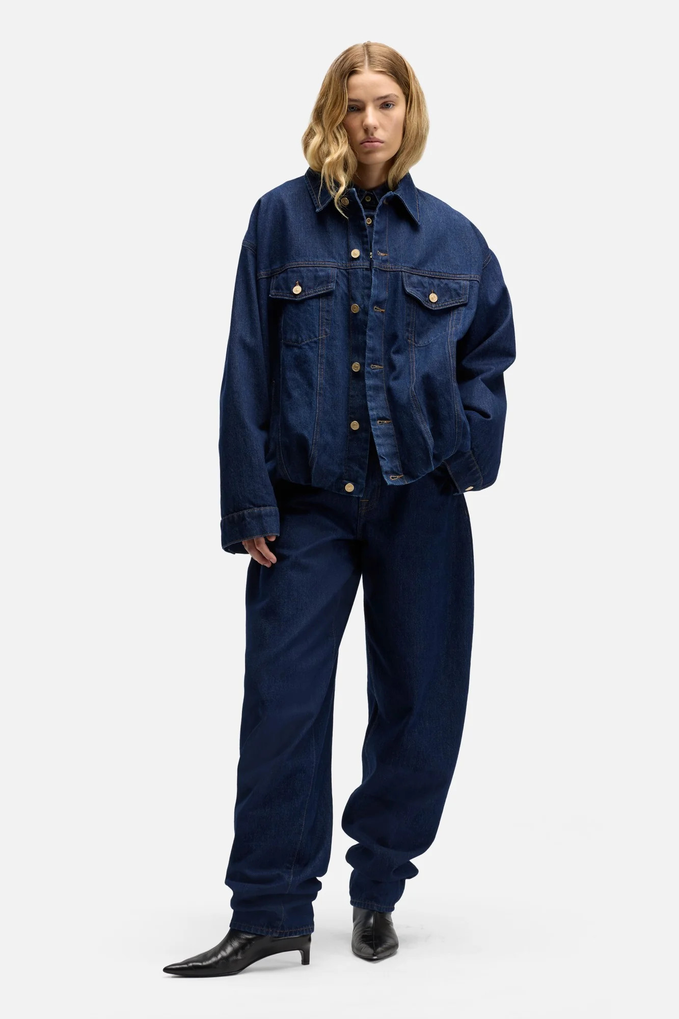 GATHERED DENIM JACKET | 7 For All Mankind