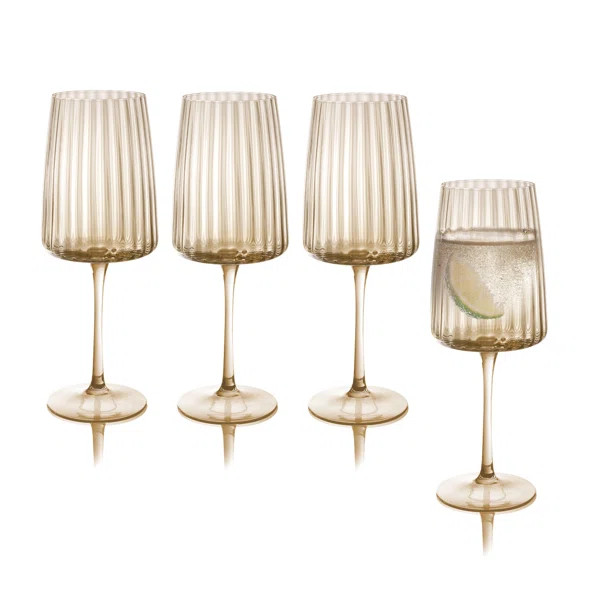 Orlosky Amber All Purpose Wine Glasses, Set/4 (Set of 3) | Joss & Main
