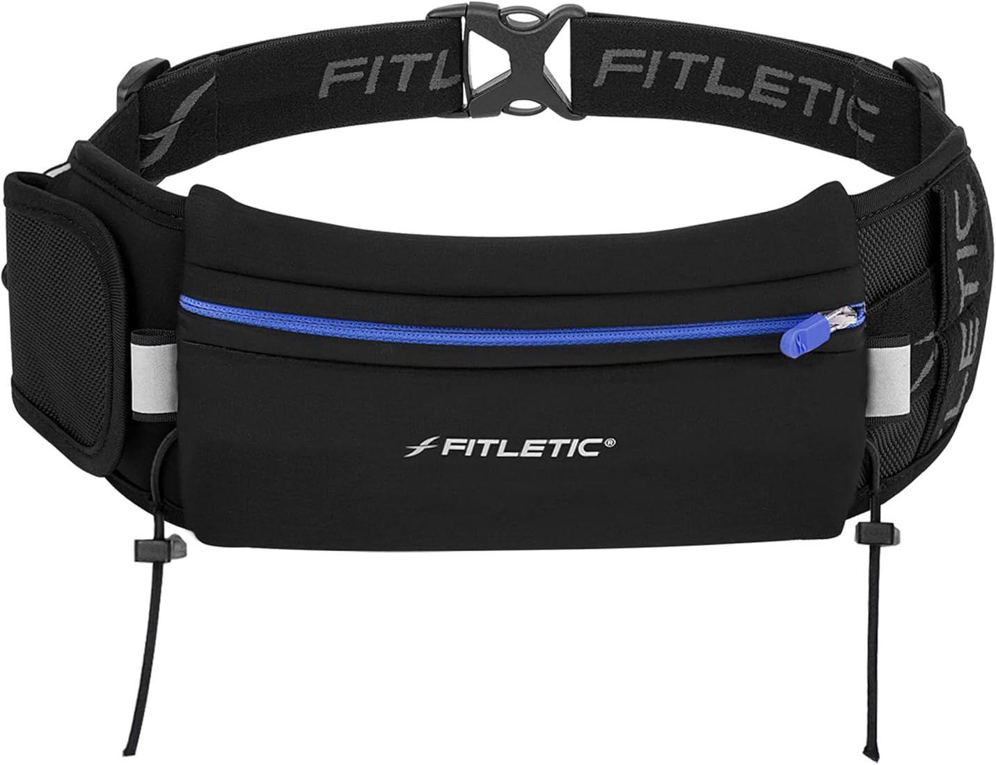 Fitletic Running Belt with Side Pocket, Loops for Energy Gels, Race Bib Number Holder. Waist Pack Wa | Amazon (US)