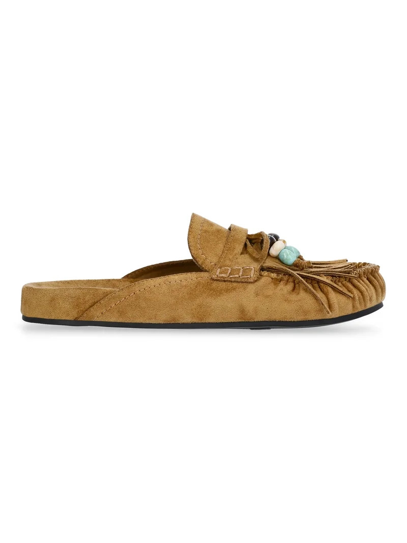 No Boundaries Women's Fringe Slip On Moccasin | Walmart (US)