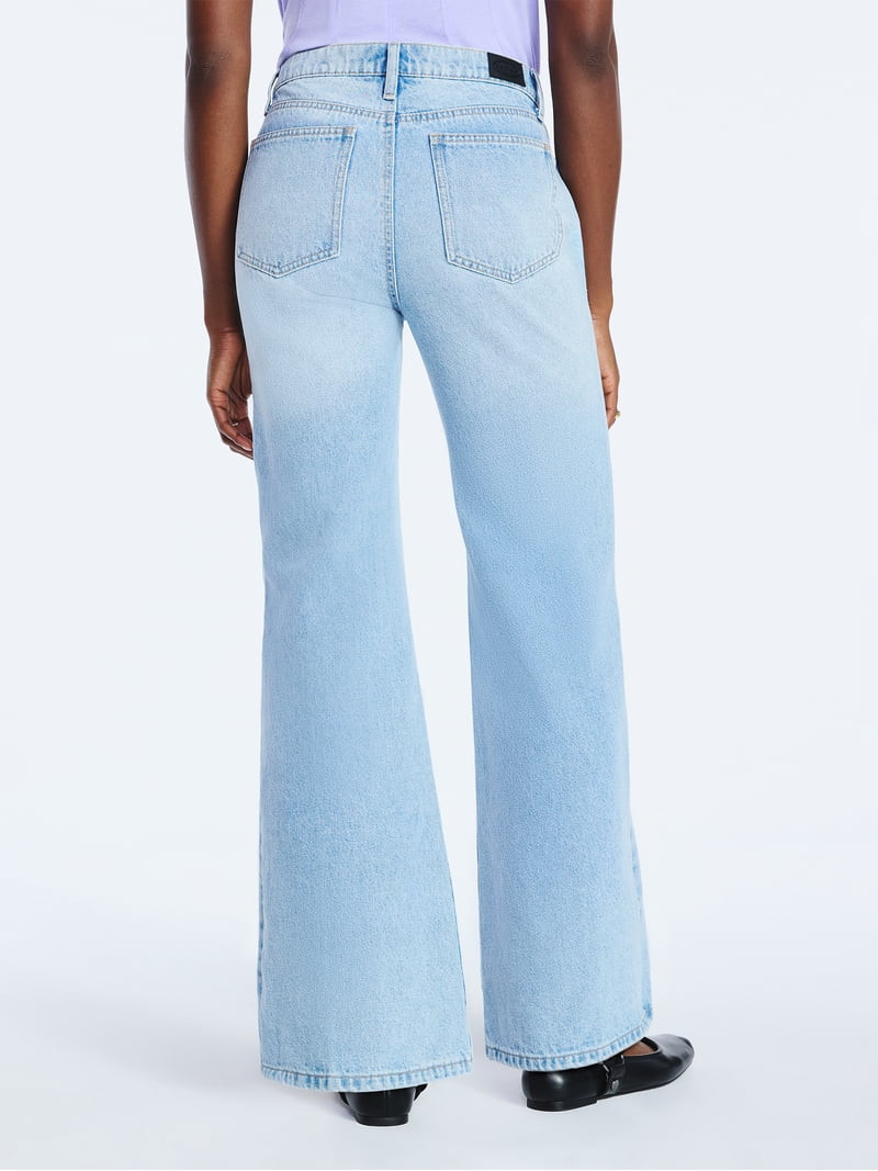 Scoop Women's and Women's Plus Slouchy Flare Relaxed Fit Jeans, 30" Inseam, Sizes 0-26W - Walmart... | Walmart (US)