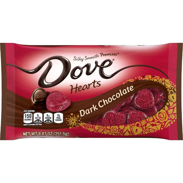 Dove Valentine's Day Dark Chocolate Hearts - 8.87oz | Target