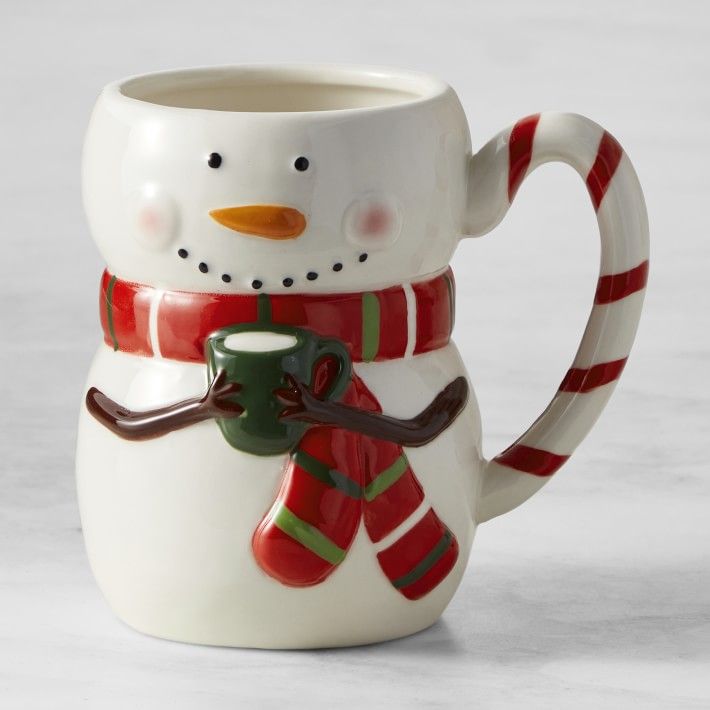 Figural Snowman Mug | Williams-Sonoma