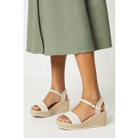 Rene Woven Front Medium Wedge Sandals | Debenhams UK