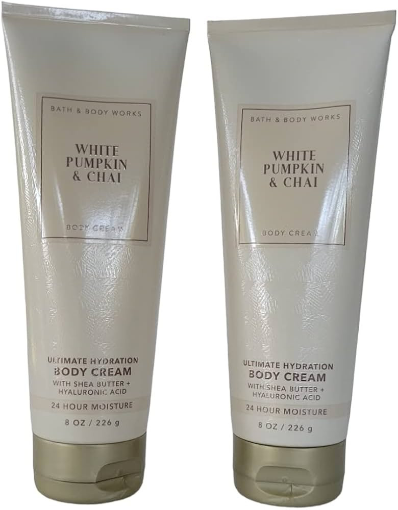 Bath and Body Works WHITE PUMPKIN & CHAI Ultimate Hydration Body Cream - Value Pack Lot Of 2 - Fu... | Amazon (US)