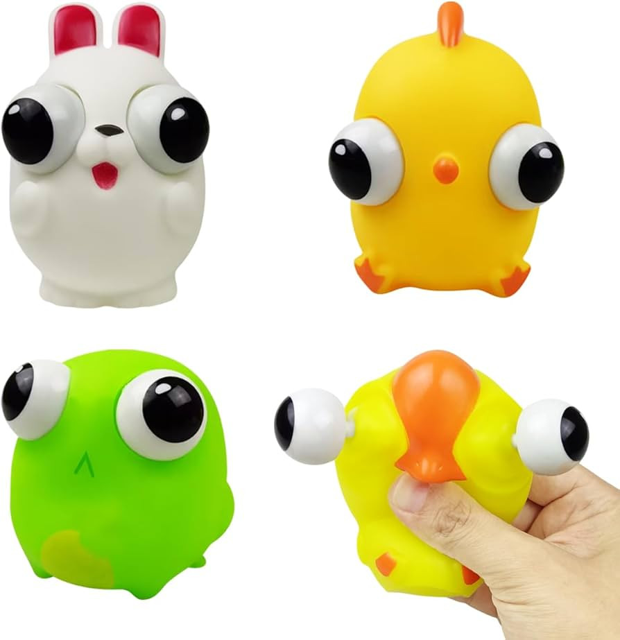 Pinkiwine 4 Pack Easter Squeeze Out Eyes Toys for Kids Boys Girls Toddlers Easter Basket Stuffers... | Amazon (US)