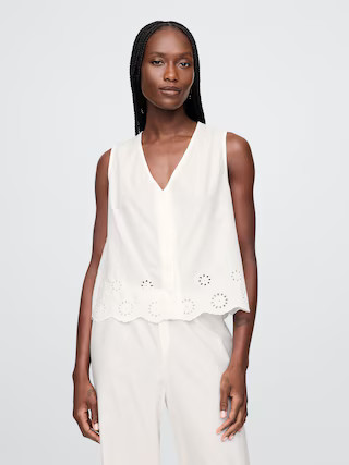 Eyelet Hem PJ Top | Gap (US)