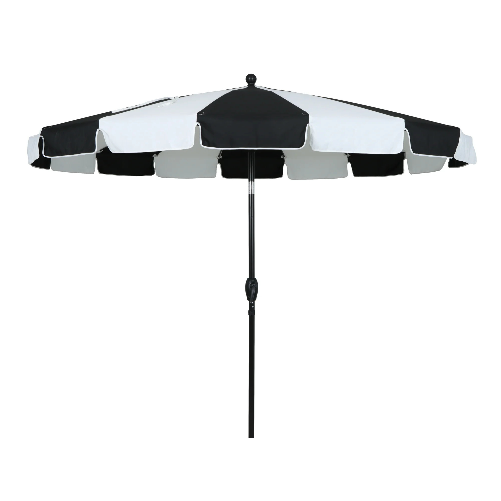 Better Homes & Gardens Premium 9' B&W Market Umbrella, Fiberglass Ribs, Crank Lift, 3-Angle Tilt | Walmart (US)
